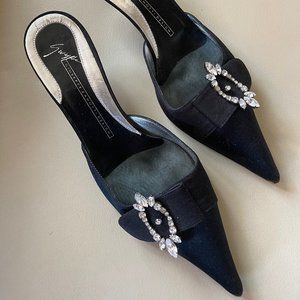 Satin & Jeweled Mule Sandal Giuseppe Zanotti